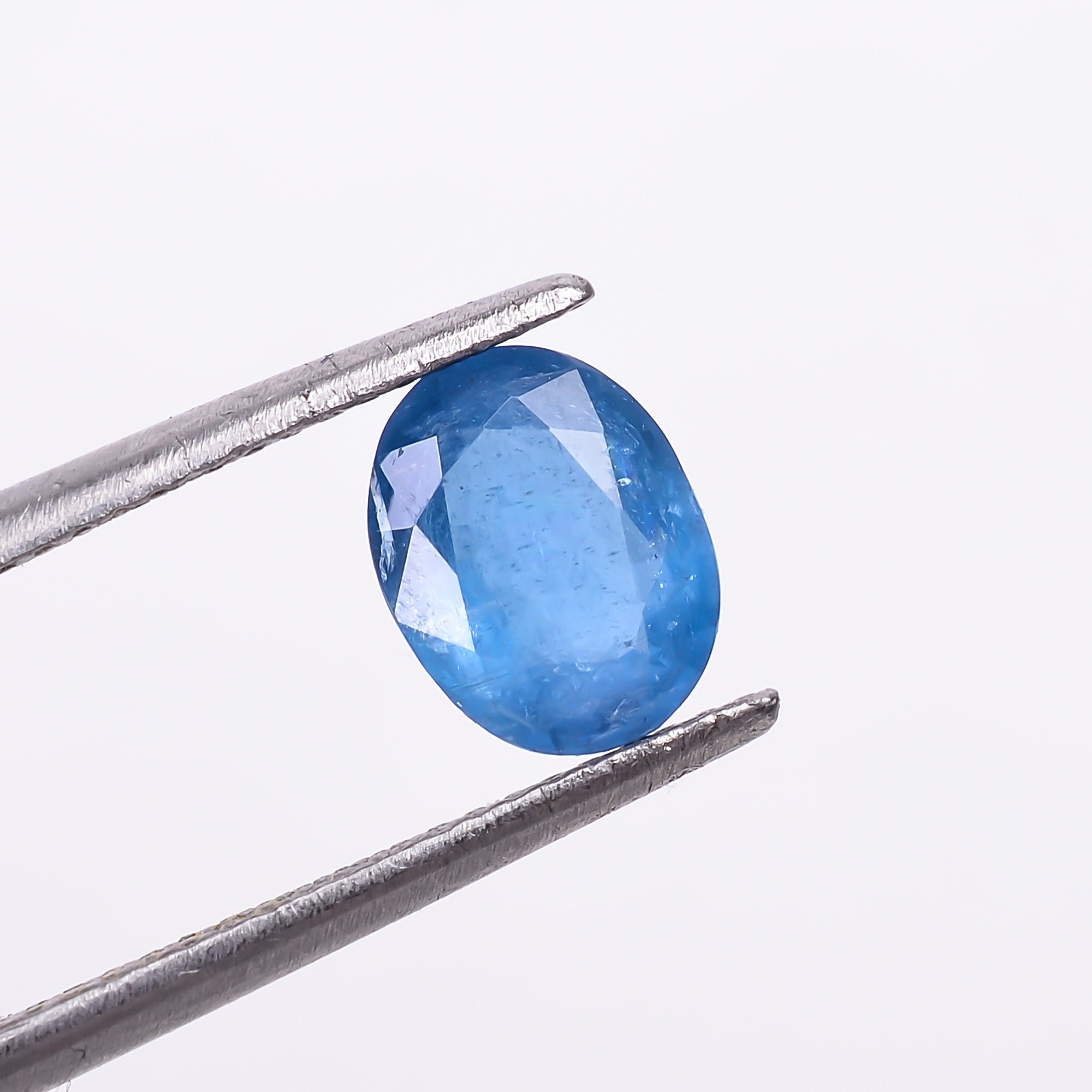 natural blue kyanite oval shape cut stone loose gemstone